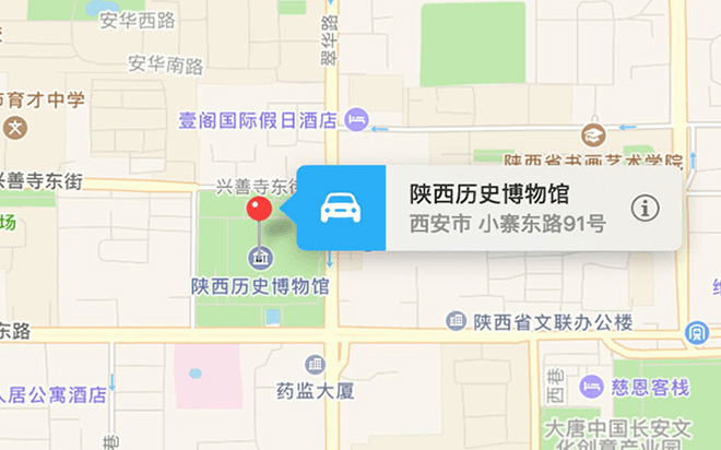 陕西历史博物馆地图,陕西历史博物馆在哪里